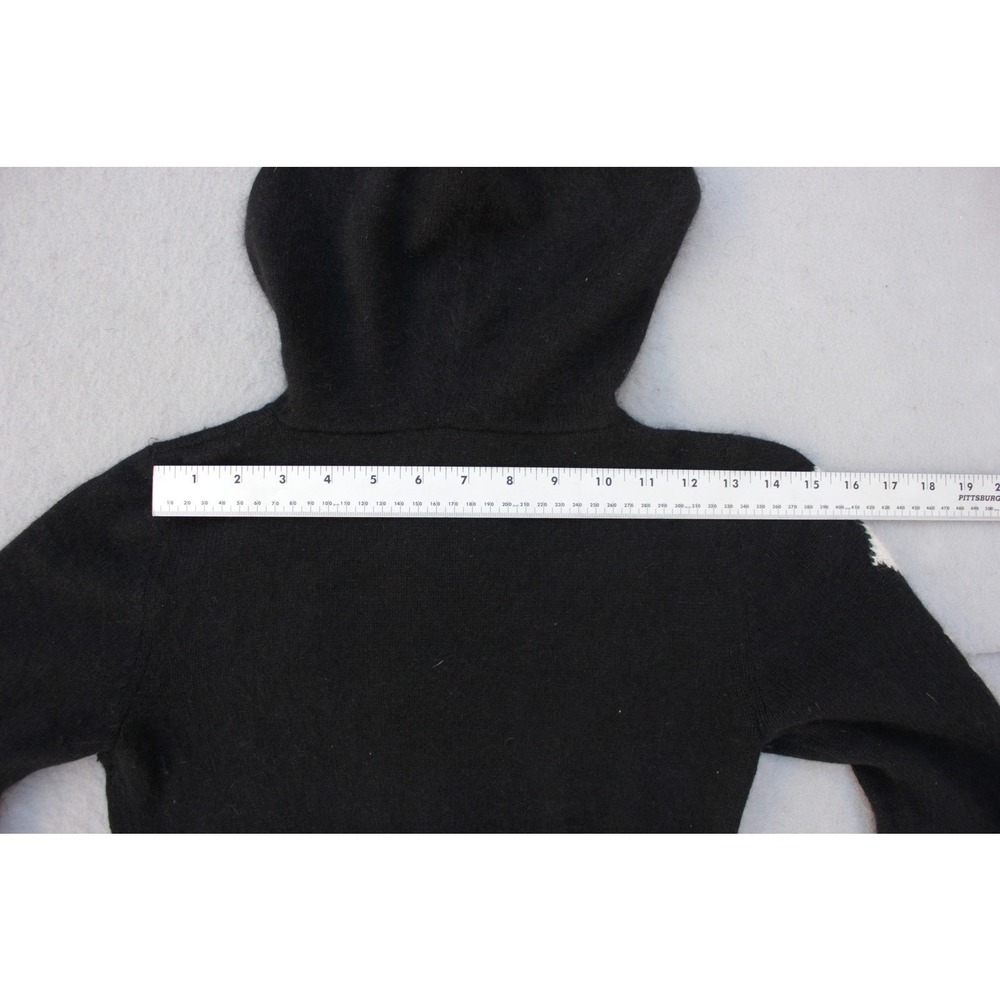 Bebe Y2K Angora Blend Zip Hoodie Sweater I Heart Logo Juniors M - Picture 9 of 12